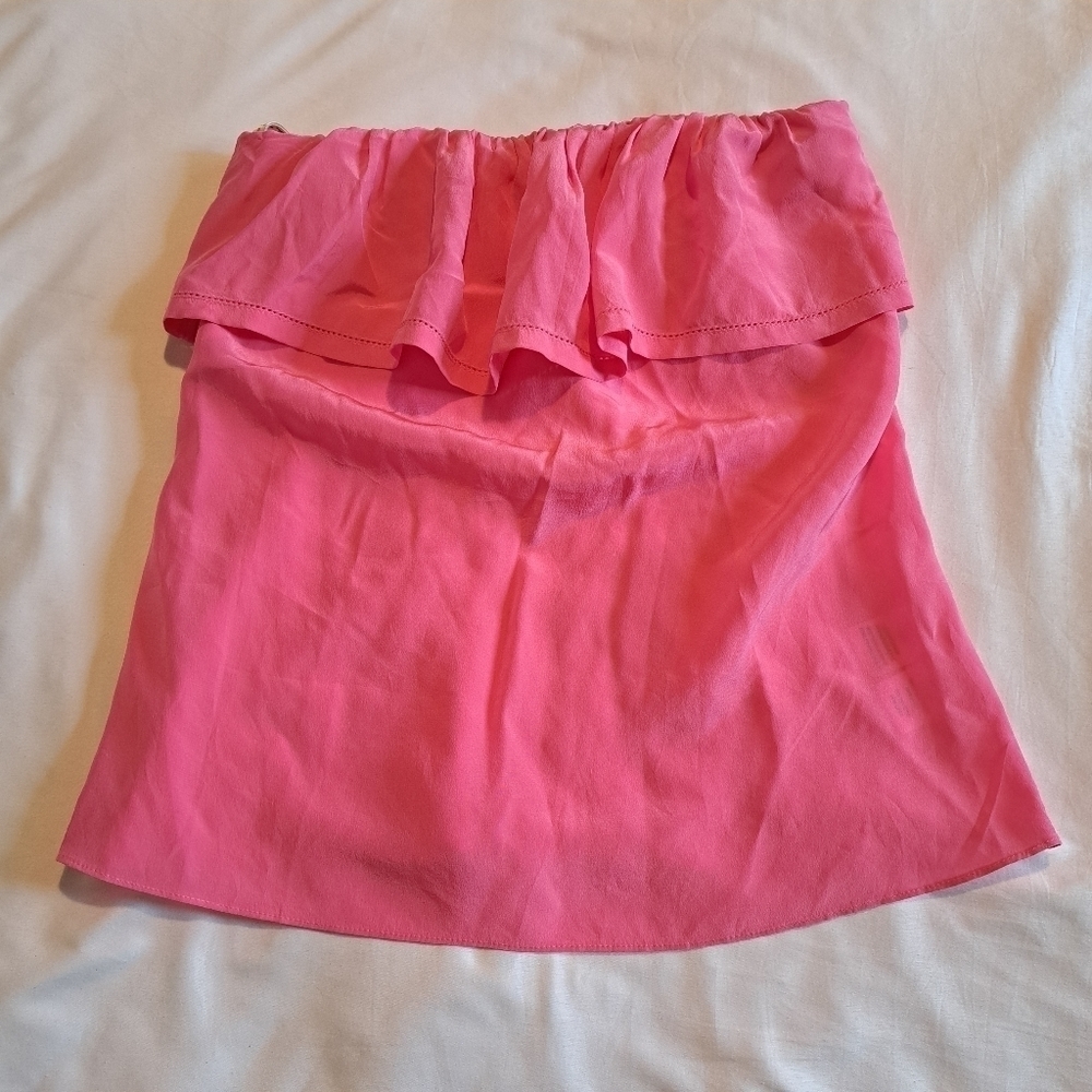 Lilly Pulitzer women's Ginny XXS pink silk shirt